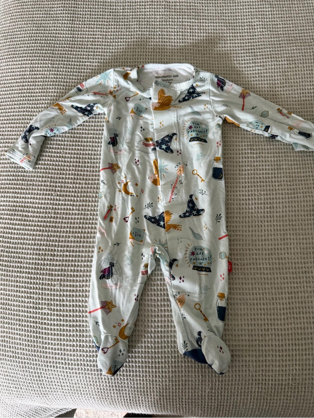 Magnetic Me Mint Magic-Themed Footed One-Piece